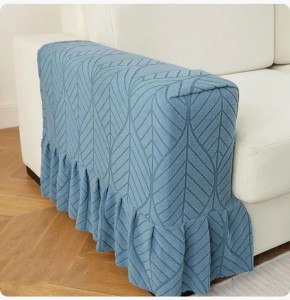 Żakardowy pokrowiec na bok kanapy - Leafly - Lake Blue