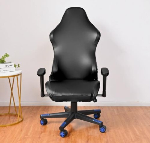 Wodoodporny pokrowiec na fotel gamingowy komputerowy biurowy - krzesło obrotowe - Black.jpg
