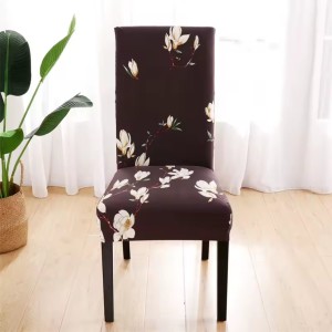 Uniwersalny elastyczny pokrowiec na krzesło - Brown Magnolia