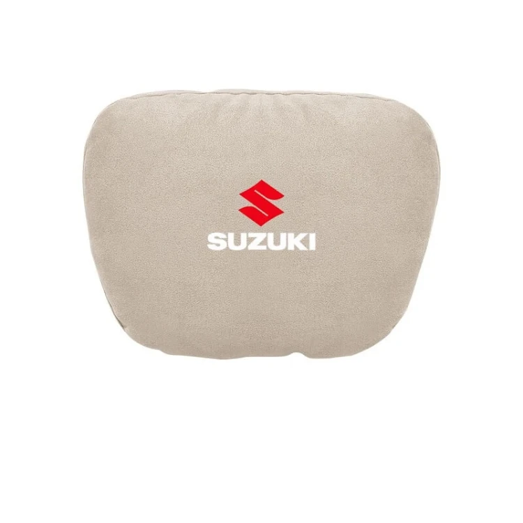 Poduszka na zagłówek samochodowy - Suzuki - Beżowy.jpeg