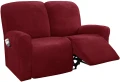 Aksamitny - welurowy pokrowiec na fotel rozkładany relaks -  BIKING RED - 2s.jpg