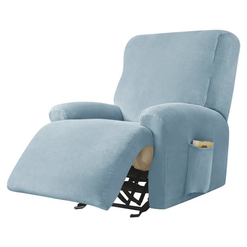 Aksamitny - welurowy pokrowiec na fotel rozkładany relaks -  BRIGHT CHAMBRAY.jpg