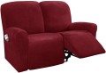 Aksamitny - welurowy pokrowiec na fotel rozkładany relaks -  BIKING RED - 2s.jpg