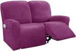Aksamitny - welurowy pokrowiec na fotel rozkładany relaks -  PURPLE PERIL - 2s.jpg