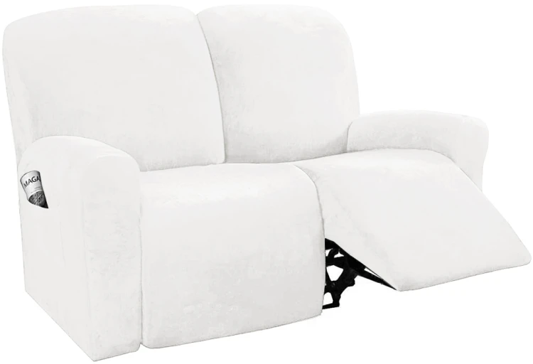 Aksamitny - welurowy pokrowiec na fotel rozkładany relaks -  WHITE GLOVE - 2s.jpg