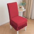 Żakardowy pokrowiec na krzesło z falbaną - cross-tee - Czerwony.jpg