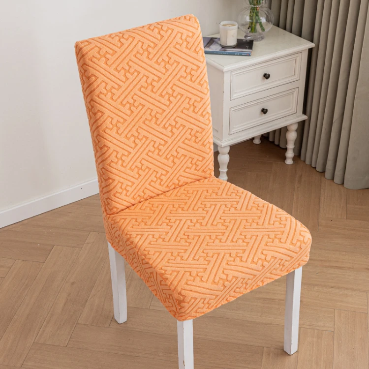Żakardowy pokrowiec na krzesło - cross-tee - Pomarańczowy.jpg
