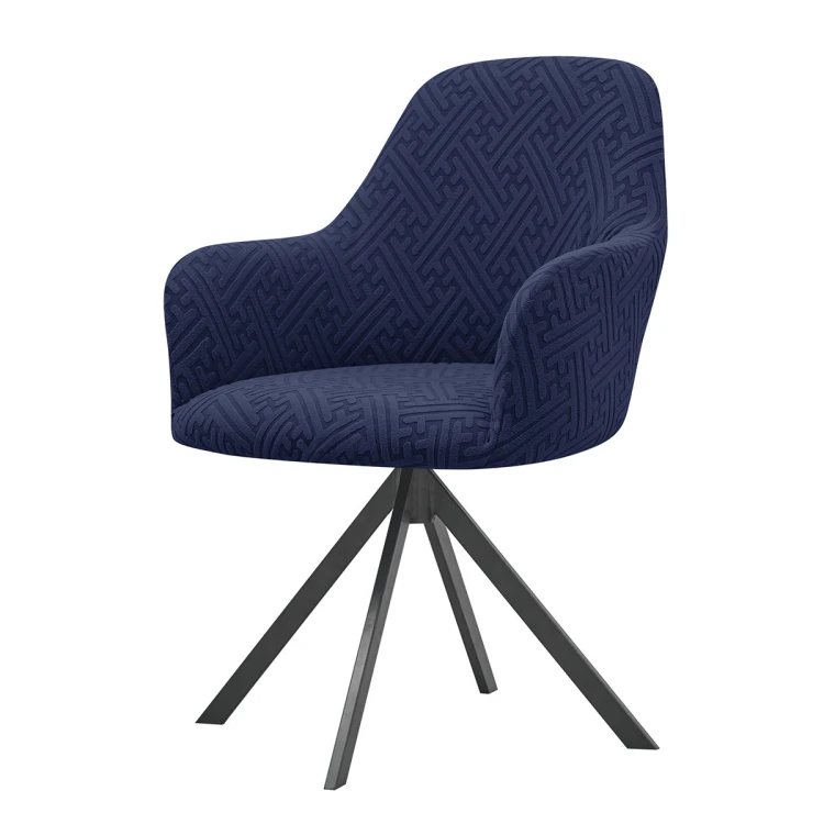Żakardowy pokrowiec na krzesło klubowe - cross-tee - Navy Blue.jpg