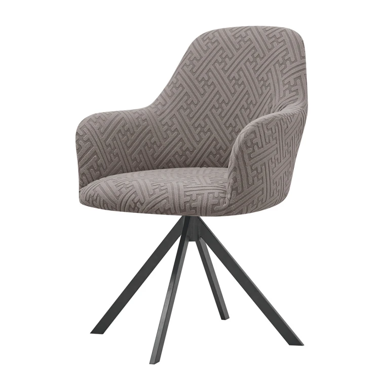 Żakardowy pokrowiec na krzesło klubowe - cross-tee - Doeskin Grey.jpg