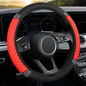 Pokrowiec na kierownice - Glamour - 37-38cm - Czerwony