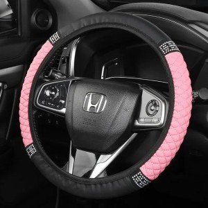 Pokrowiec na kierownice - Glamour - 37-38cm - Różowy