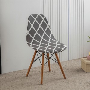 Elastyczny pokrowiec na krzesło skandynawskie - Grey Chain