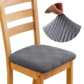 Żakardowy pokrowiec na siedzisko krzesła - springs - Ciemny Szary.jpeg