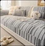 Uniwersalna narzuta na narożnik - kanapę - fotel - wool - Szary