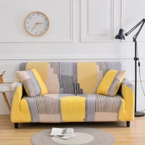 Pokrowiec na kanapę - sofę - YELLOW GREY