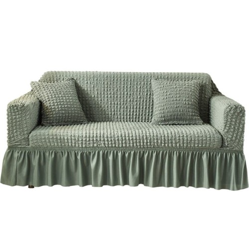 Narzuta - pokrowiec na kanapę - sofe z falbaną - ZGNIŁA ZIELEŃ.jpg