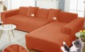 Welurowy pokrowiec na narożnik - rogówkę - POMARAŃCZ.jpg