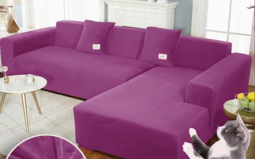 Welurowy pokrowiec na narożnik - rogówkę - PURPUROWY.jpg