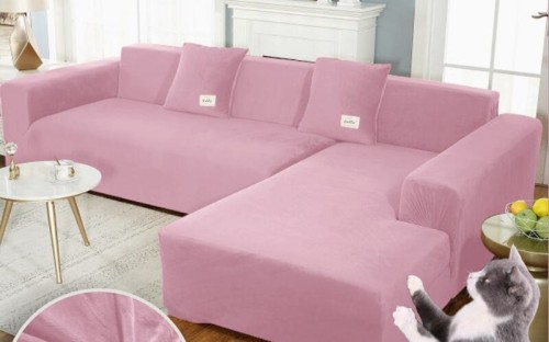 Welurowy pokrowiec na narożnik - rogówkę - PINK.jpg