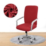 POKROWIEC NA FOTEL BIUROWY - ŻAKARDOWY - CZERWONE WINO