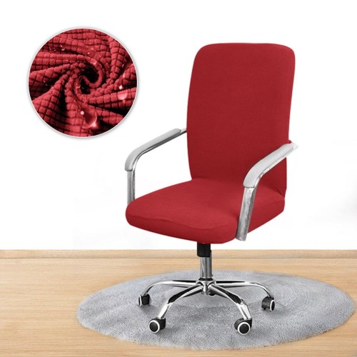 POKROWIEC NA FOTEL BIUROWY - ŻAKARDOWY - CZERWONE WINO.jpg