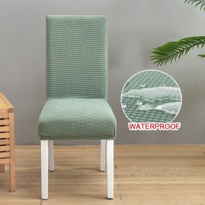 Żakardowy pokrowiec na krzesło wodoodporny - CYPRYSOWY ZIELONY
