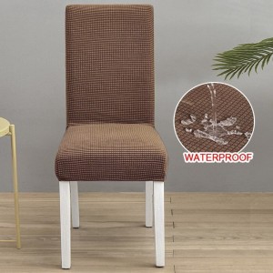 Żakardowy pokrowiec na krzesło wodoodporny - KHAKI