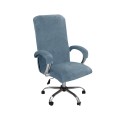 Pluszowy pokrowiec na fotel gamingowy komputerowy biurowy - krzesło obrotowe - JASNY SZARY.jpg