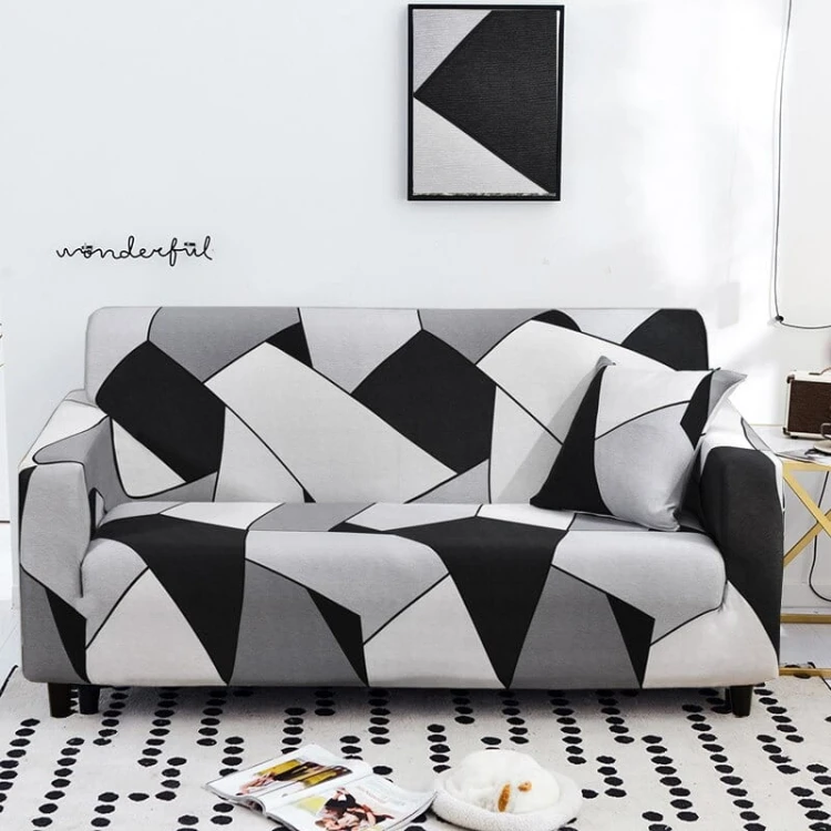 Pokrowiec na kanapę IKEA - CZARNO BIAŁY.jpg