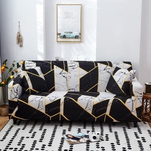 Pokrowiec na kanapę z gumką  IKEA - CZARNO BIAŁY GRES
