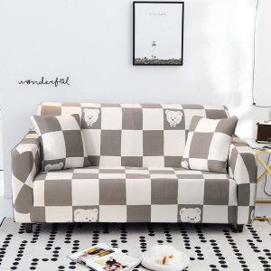 Pokrowiec na kanapę Ikea - Misie na warcabach