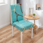 Uniwersalny elastyczny pokrowiec na krzesło - Rozlana kawa