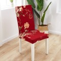 Uniwersalny elastyczny pokrowiec na krzesło - Bordo kwiaty.jpg