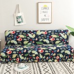 Pokrowiec na wersalkę finkę długi z falbanką - WESOŁE FLAMINGI