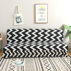 Pokrowiec na wersalkę finkę długi z falbanką - ZYGZAK