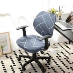 Pokrowiec dwuczęściowy na fotel krzesło obrotowe - PARKIET GRANAT