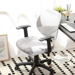 Pokrowiec dwuczęściowy na fotel krzesło obrotowe - JASNY