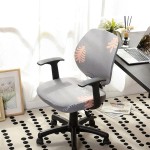 Pokrowiec dwuczęściowy na fotel krzesło obrotowe - SZARY FOREST