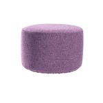 Pokrowiec na mały okrągły podnóżek - pufę IKEA - WRZOSOWY