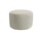 Pokrowiec na mały okrągły podnóżek - pufę IKEA - JASNY
