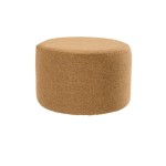Pokrowiec na mały okrągły podnóżek - pufę IKEA - KAMELOWY