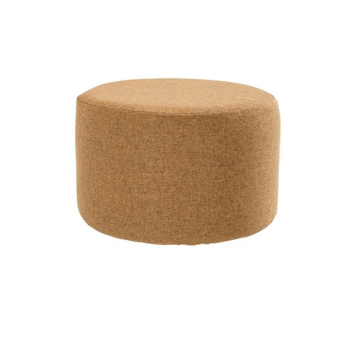 Pokrowiec na mały okrągły podnóżek - pufę IKEA - KAMELOWY.jpg