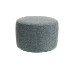 Pokrowiec na mały okrągły podnóżek - pufę IKEA - SZARY