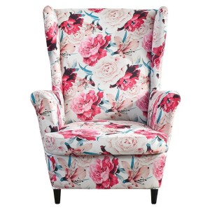 Pokrowiec na fotel norweski uszak IKEA - RÓŻOWE KWIATY