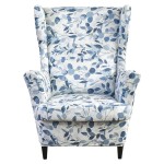 Pokrowiec na fotel norweski uszak IKEA - NIEBIESKIE GAŁĄZKI