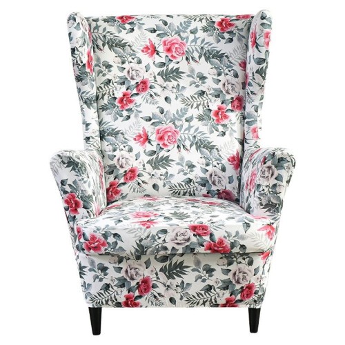 Pokrowiec na fotel uszak IKEA - CZERWONE RÓŻYCZKI.jpg