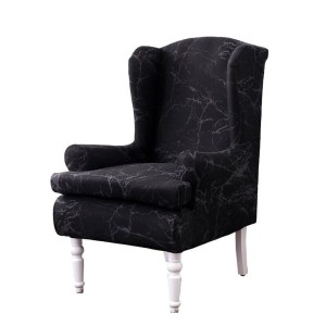 Pokrowiec na fotel uszak hotelowy bankietowy - CZARNY PLAZMA