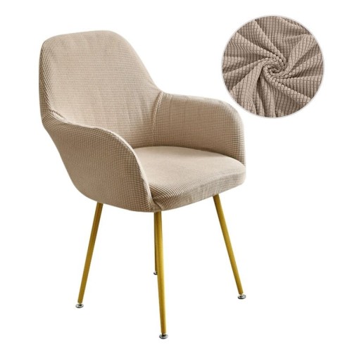 Żakardowy pokrowiec na krzesło klubowe - KHAKI.jpg