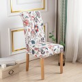 Pokrowiec na krzesło do salonu - BIAŁY W KWIATY.jpg