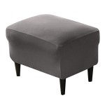 Pokrowiec na pufę - podnóżek - SZARY